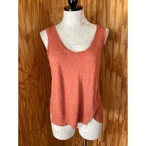Madewell 1937 Anthem Tank Top Scoop Neck Casual Knit Heathered Orange Sz XS